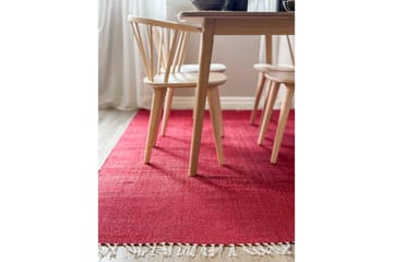 Garnmatta Line - 200x300 cm, Röd - Textil & mattor - Mattor - Modern matta - Bomullsmatta