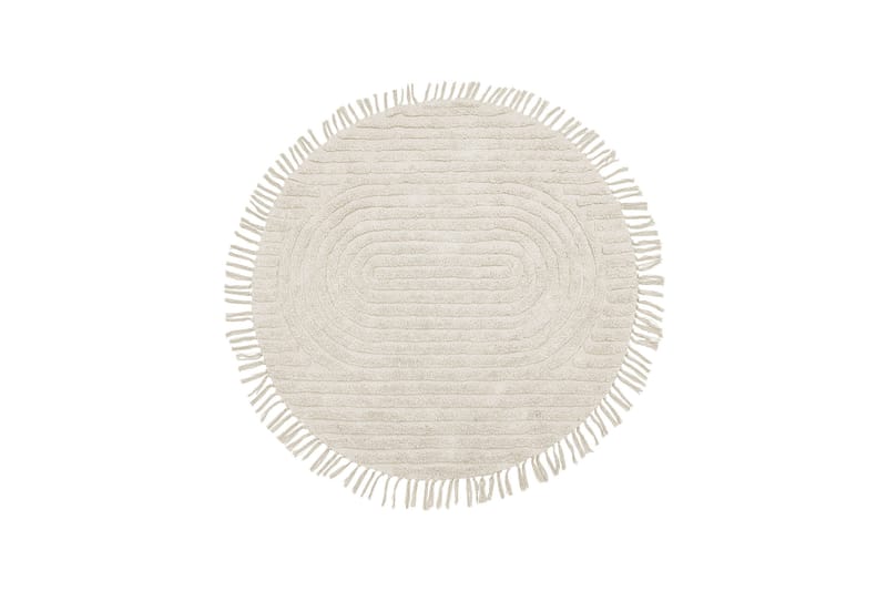 Halfeti Ryamatta 140 cm Rund, Beige