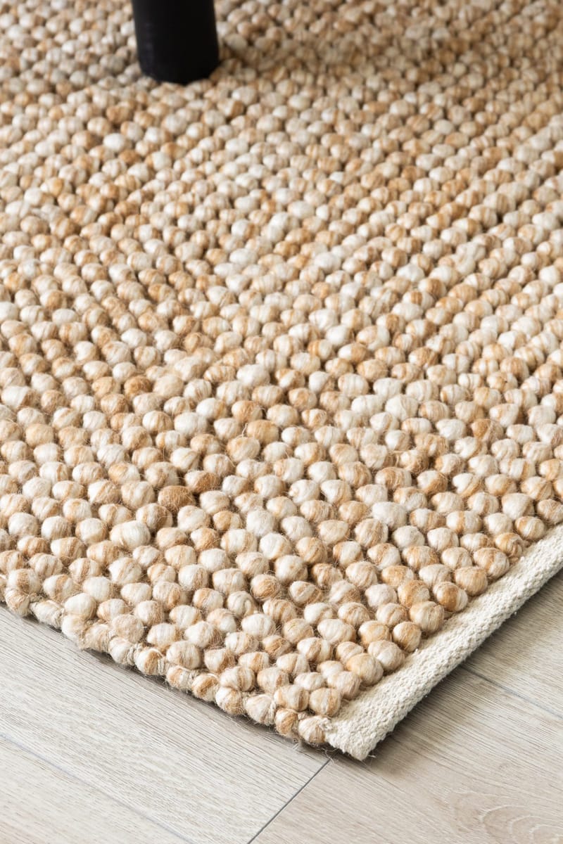 Handvävd Matta Bubble Kvadratisk 200x200 cm - Karamell - Textil & mattor - Mattor - Modern matta - Ullmatta
