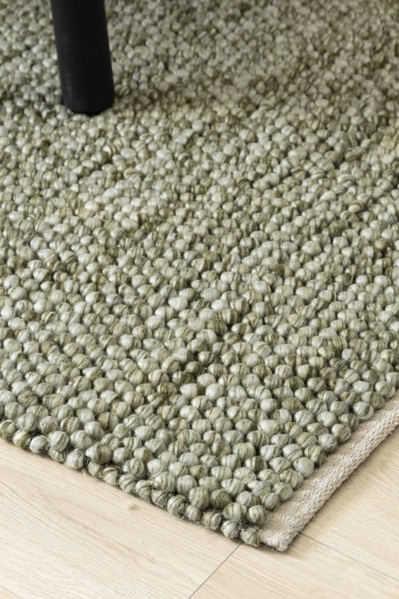 Handvävd Matta Bubble Kvadratisk 300x300 cm - Olivgrön - Textil & mattor - Mattor - Modern matta - Ullmatta