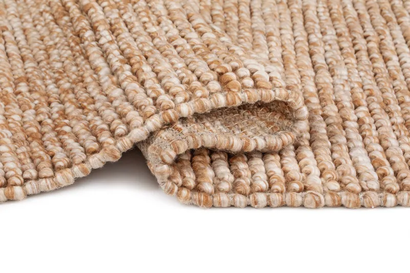 Handvävd Matta Bubble Rund 160 cm - Karamell - Textil & mattor - Mattor - Modern matta - Ullmatta
