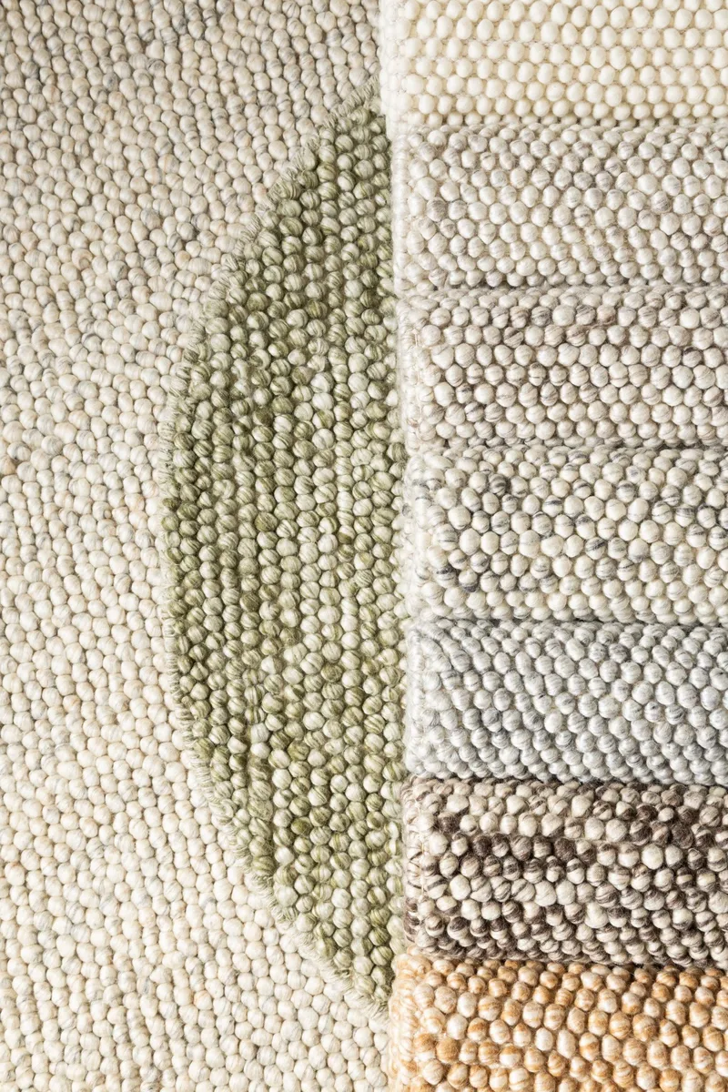 Handvävd Matta Bubble Rund 160 cm - Karamell - Textil & mattor - Mattor - Modern matta - Ullmatta