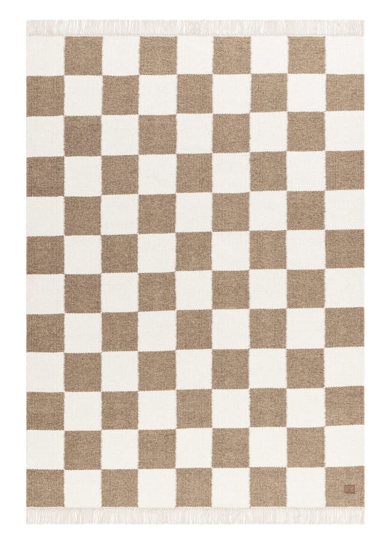 Handvävd Matta Nordic Check 140x200 cm, Choklad