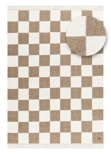 Handvävd Matta Nordic Check 140x200 cm - Choklad - Textil & mattor - Mattor - Modern matta - Ullmatta