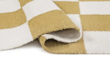 Handvävd Matta Nordic Check 140x200 cm - Lejongul - Textil & mattor - Mattor - Modern matta - Ullmatta