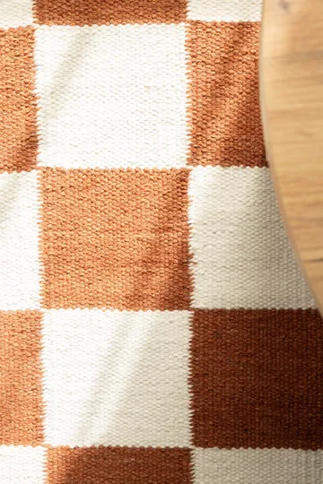 Handvävd Matta Nordic Check 160x230 cm - Terracotta - Textil & mattor - Mattor - Modern matta - Ullmatta