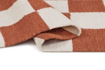 Handvävd Matta Nordic Check 160x230 cm - Terracotta - Textil & mattor - Mattor - Modern matta - Ullmatta