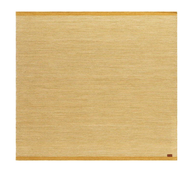 Handvävd Matta Sandhamn Kvadratisk 200x200 cm, Ockragul