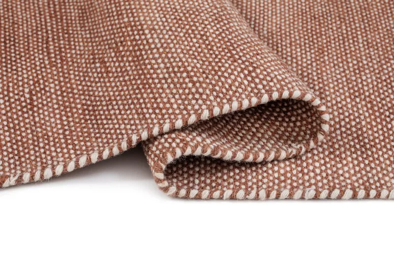 Handvävd Matta Sandhamn Kvadratisk 200x200 cm - terrakotta - Textil & mattor - Mattor - Modern matta - Ullmatta