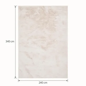 Heaven Stor Rektangulär Ryamatta & Luggmatta 240x340 cm - Beige - Textil & mattor - Mattor - Modern matta - Ryamatta & luggmatta