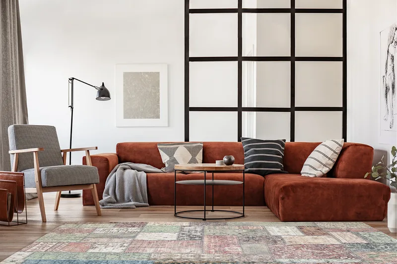 Tarfaya Friezematta 240x340 cm - Grön - Textil & mattor - Mattor - Orientaliska mattor - Patchwork matta