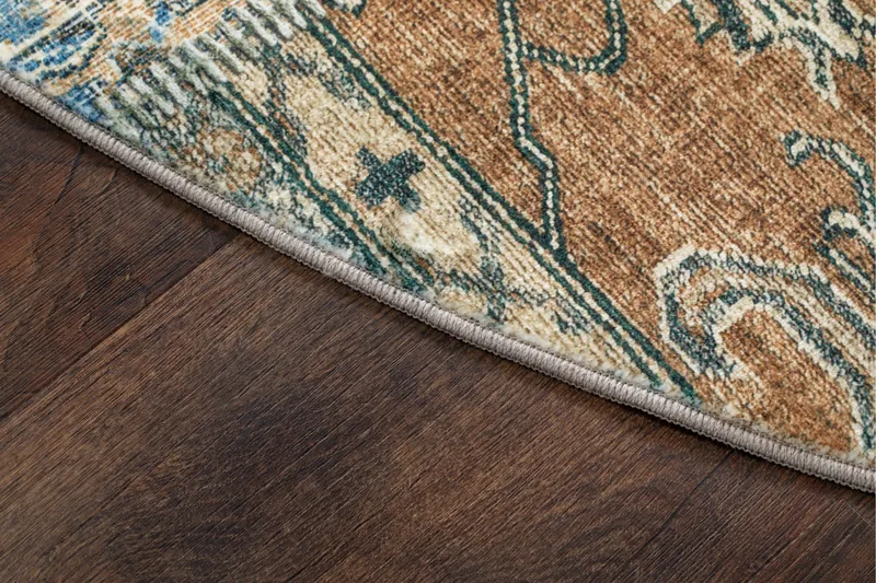 Tarfaya Friezematta Rund 200 cm - Flerfärgad - Textil & mattor - Mattor - Orientaliska mattor - Patchwork matta