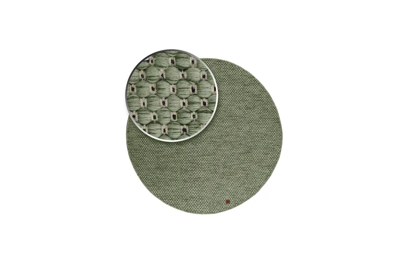 Torekov Ullmatta Rund 200 cm - Grön - Textil & mattor - Mattor - Modern matta - Ullmatta