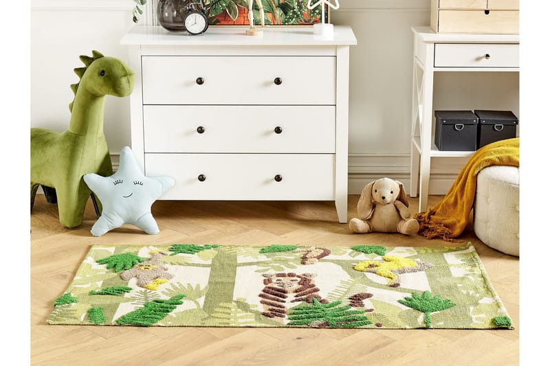 Janhto Bomullsmatta 80x150 cm - Grön - Textil & mattor - Barntextilier - Barnmatta & lekmatta