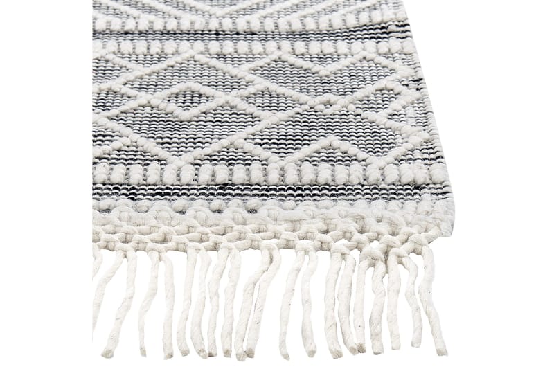 Kavak Ullmatta 160x230 cm - Svart/Vit - Textil & mattor - Mattor - Modern matta - Ullmatta