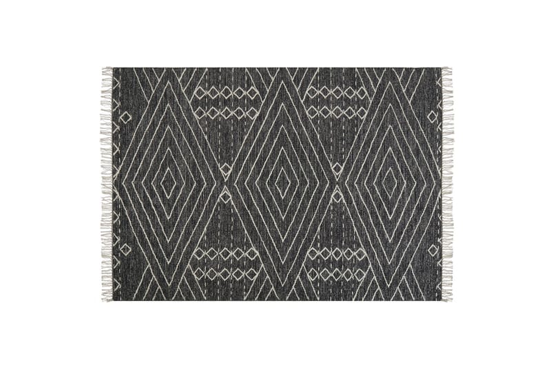 Khenifra Bomullsmatta 160x230 cm, Svart/Vit