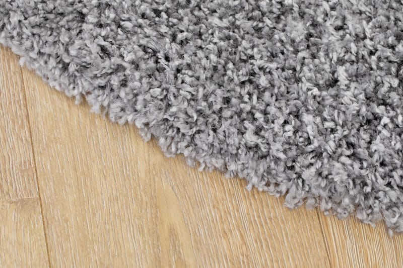 Lounge Ryamatta 240 cm Rund - Silver - Textil & mattor - Mattor - Modern matta - Ryamatta & luggmatta
