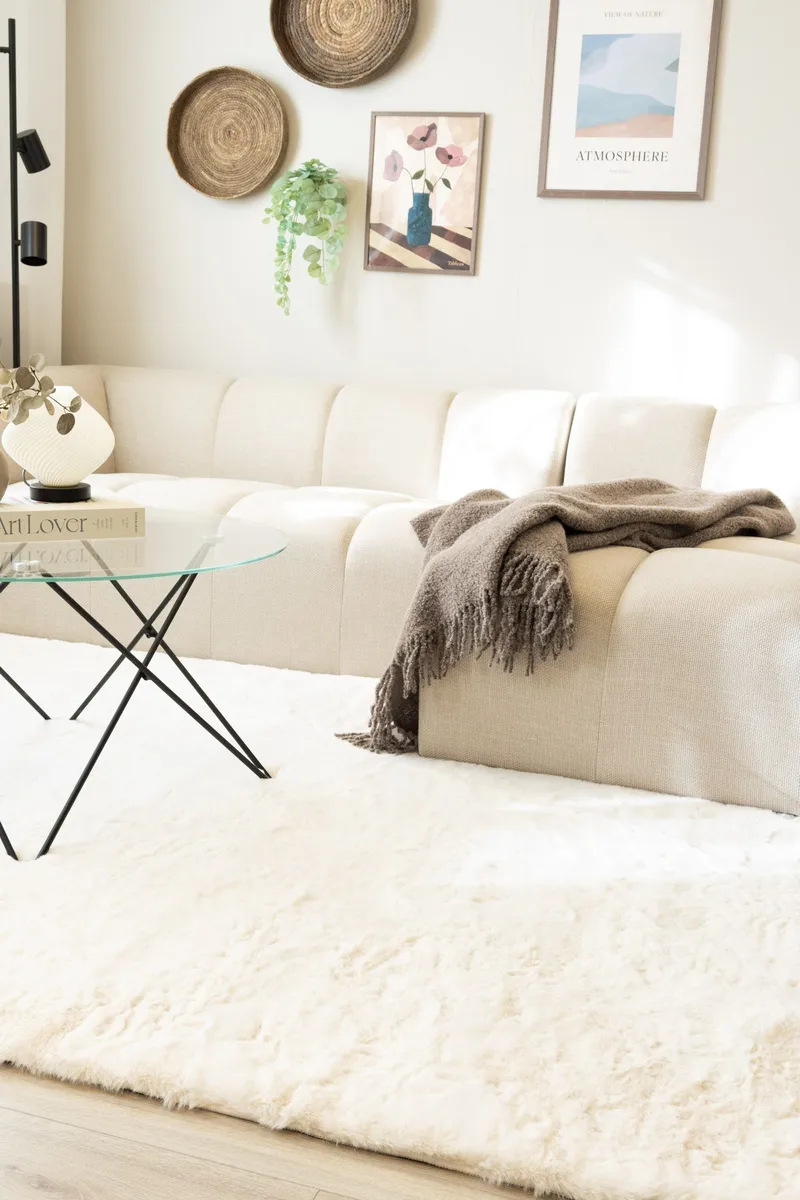 Maskinvävd Matta Heaven Deluxe 200x290 cm - Creme - Textil & mattor - Mattor - Modern matta - Ryamatta & luggmatta