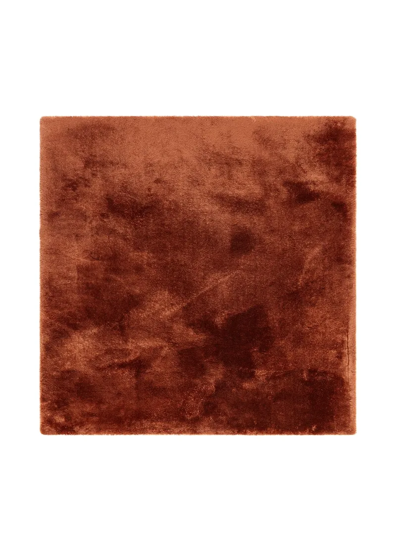 Maskinvävd Matta Novelle Kravdratisk 200x200 cm, Koppar