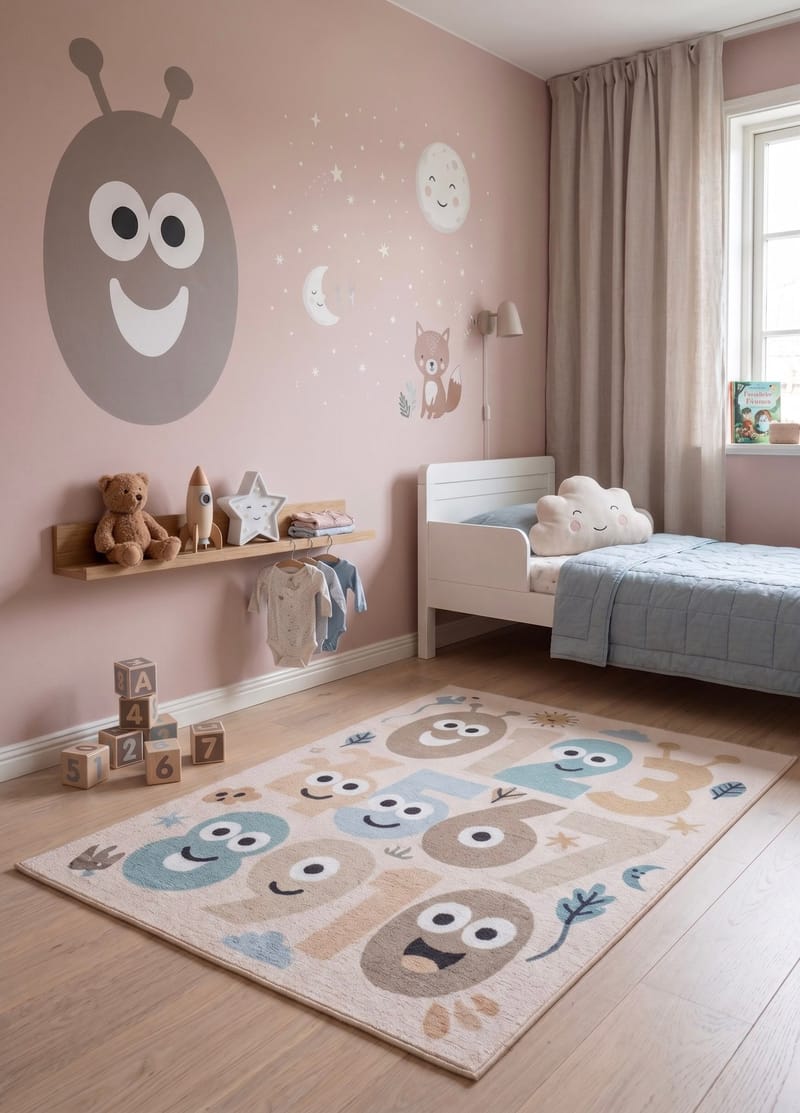 Maskinvävd Matta Play Numbers 120x160 cm - Linne - Textil & mattor - Mattor - Modern matta - Wiltonmattor