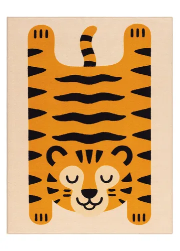 Maskinvävd Matta Play Tiger 120x160 cm - Linne - Textil & mattor - Mattor - Modern matta - Wiltonmattor