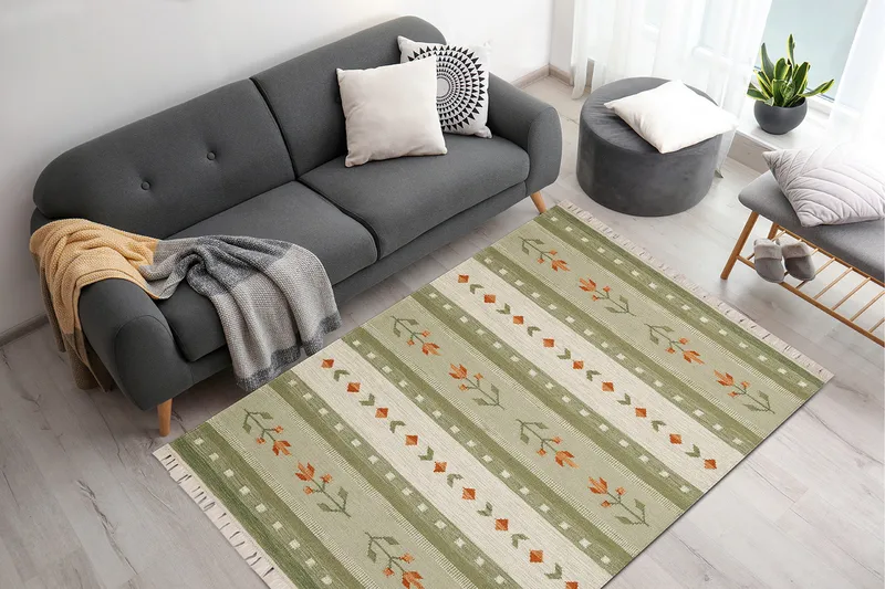 Fagersta Ullmatta 160x230 cm - Grön - Textil & mattor - Mattor - Modern matta - Ullmatta