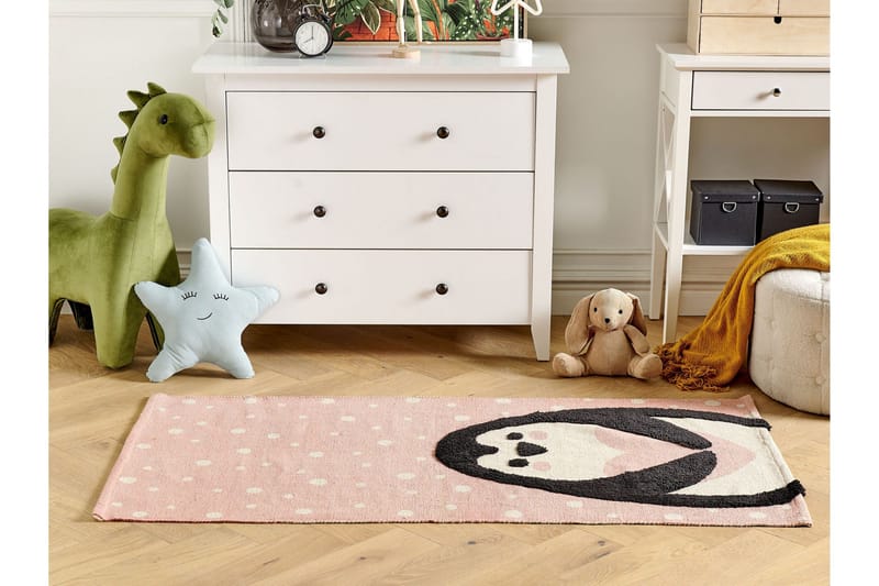 Pengkol Bomullsmatta 80x150 cm - Rosa - Textil & mattor - Barntextilier - Barnmatta & lekmatta