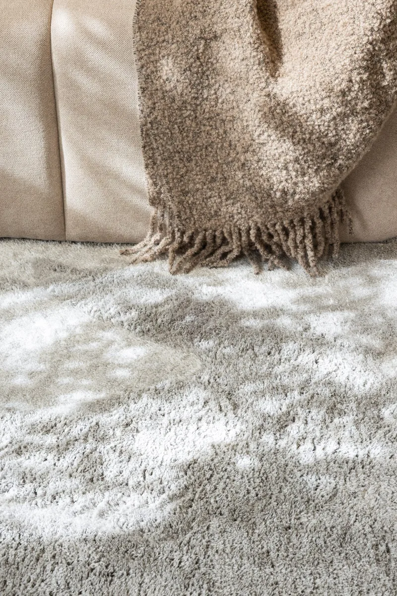 Cozy Ryamatta 120 cm Rund - Silver - Textil & mattor - Mattor - Modern matta - Ryamatta & luggmatta