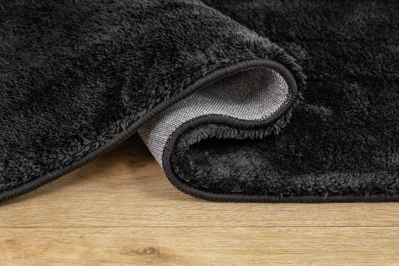 Cozy Ryamatta 120 cm Rund - Svart - Textil & mattor - Mattor - Modern matta - Ryamatta & luggmatta