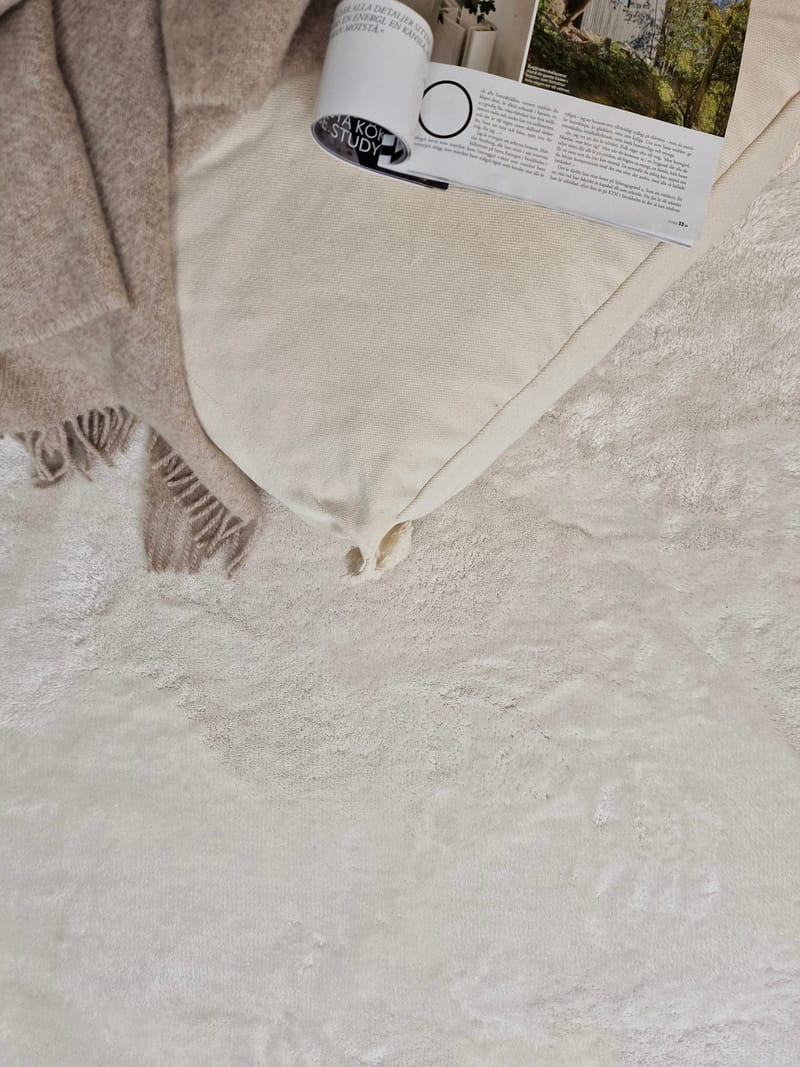 Cozy Ryamatta 160x230 cm Rektangulär - Vit - Textil & mattor - Mattor - Modern matta - Ryamatta & luggmatta