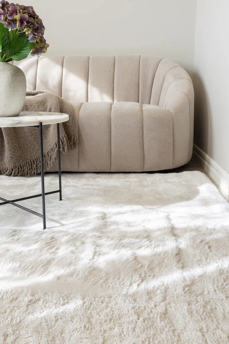 Cozy Ryamatta 160x230 cm Rektangulär - Vit - Textil & mattor - Mattor - Modern matta - Ryamatta & luggmatta