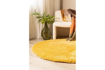 Ryamatta Royal Deluxe Rund - 120x120 cm, Yellow - Textil & mattor - Mattor - Modern matta - Ryamatta & luggmatta