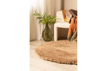 Ryamatta Royal Deluxe Rund - 160x160 cm, Mocca - Textil & mattor - Mattor - Modern matta - Ryamatta & luggmatta