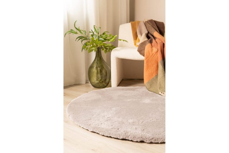 Ryamatta Royal Deluxe Rund - 160x160 cm, Silver - Textil & mattor - Mattor - Modern matta - Ryamatta & luggmatta