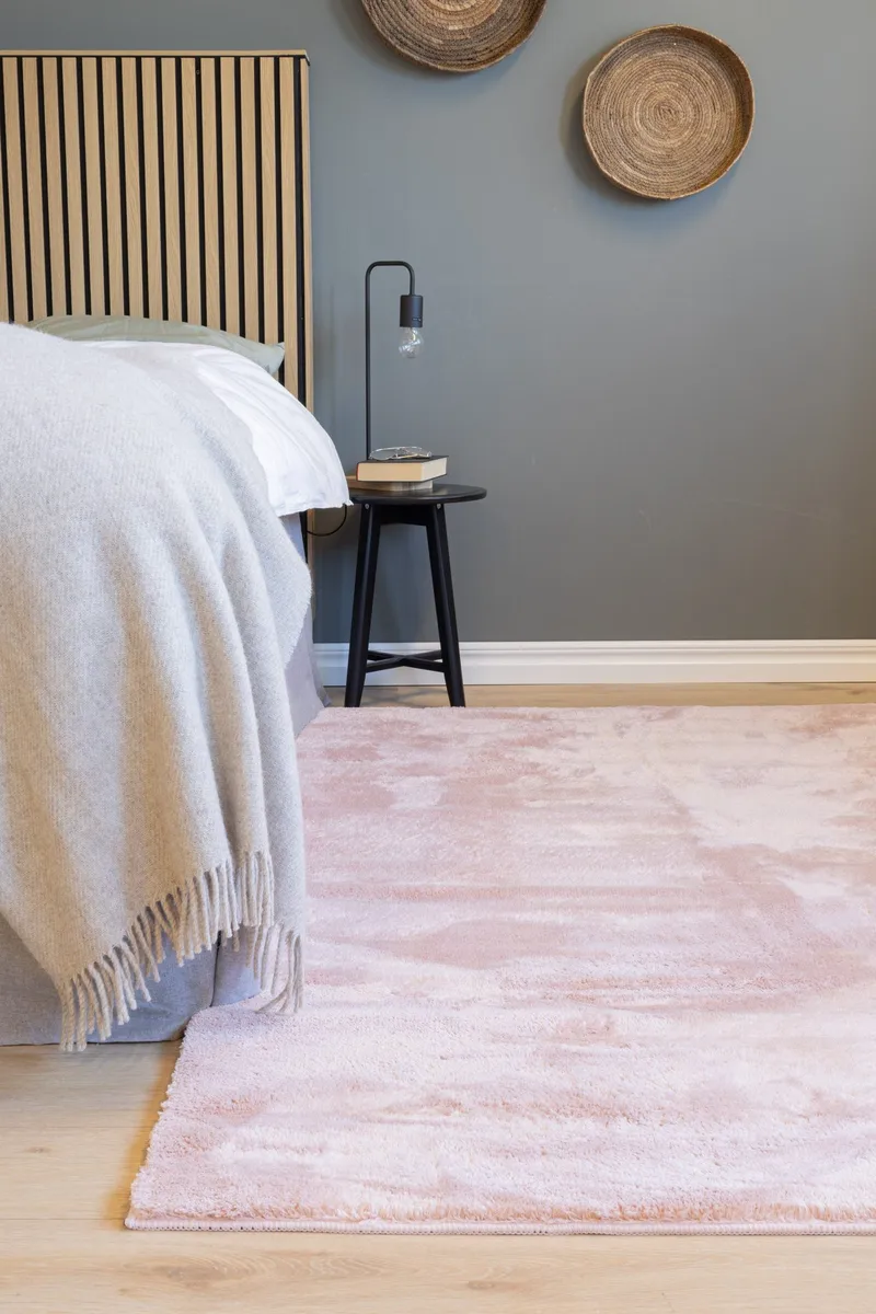 Cozy Ryamatta 160x230 cm Rektangulär - Rosa - Textil & mattor - Mattor - Modern matta - Ryamatta & luggmatta