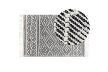 Savuca Ullmatta 160x230 cm - Svart/Vit - Textil & mattor - Mattor - Modern matta - Ullmatta