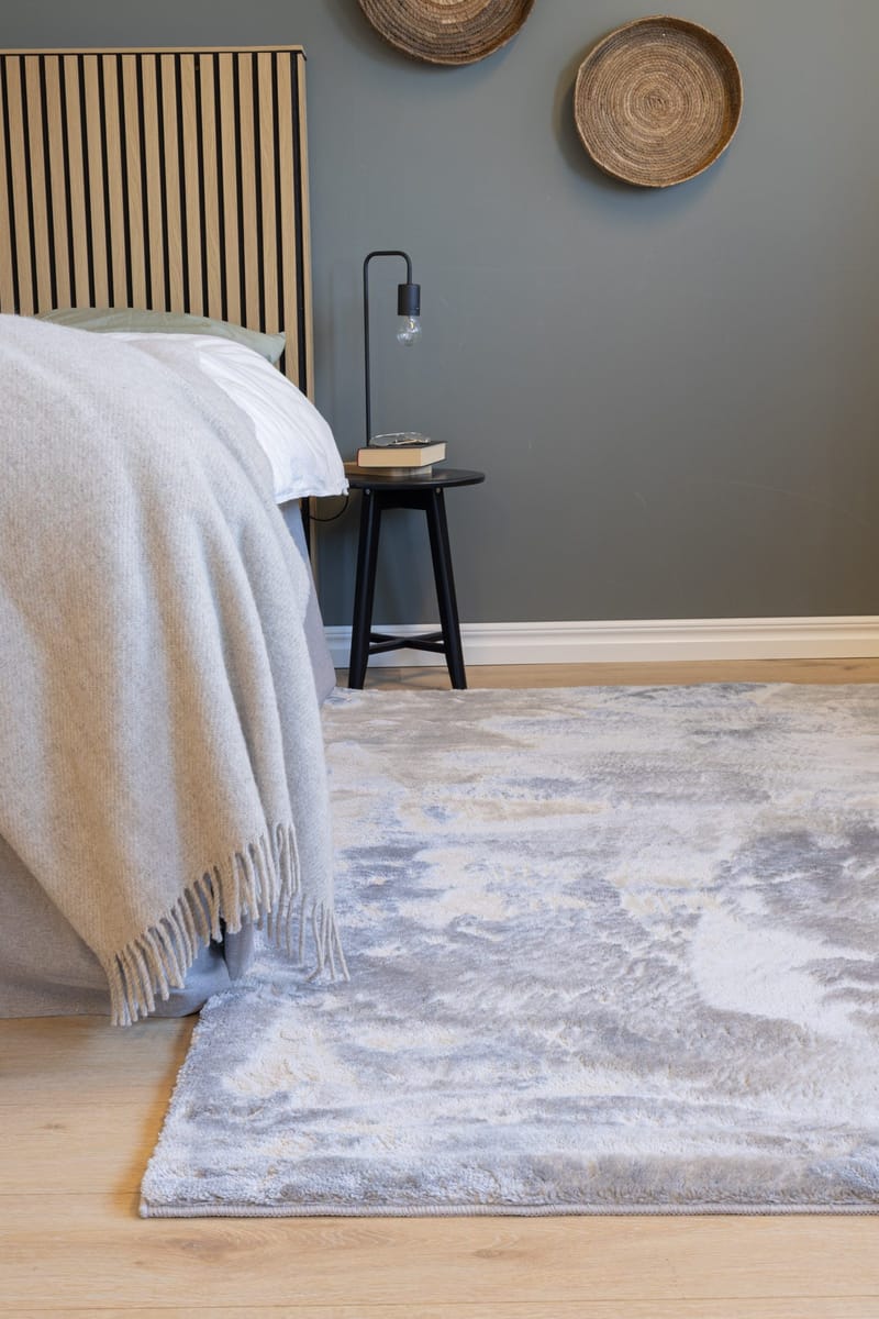 Cozy Ryamatta 133x190 cm Rektangulär - Silver - Textil & mattor - Mattor - Modern matta - Ryamatta & luggmatta