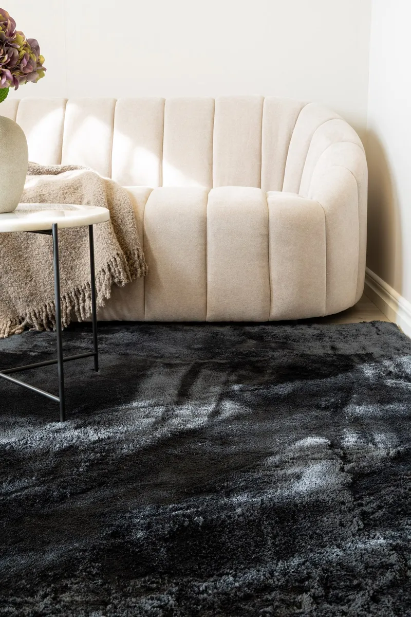 Cozy Ryamatta 200x290 cm Rektangulär - Svart - Textil & mattor - Mattor - Modern matta - Ryamatta & luggmatta