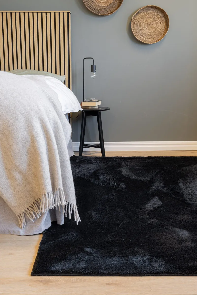 Cozy Ryamatta 200x290 cm Rektangulär - Svart - Textil & mattor - Mattor - Modern matta - Ryamatta & luggmatta