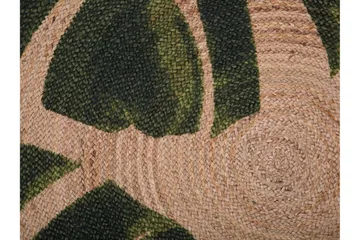 Byner Matta med Monsteramotiv Rund 140 cm - Beige - Textil & mattor - Mattor - Modern matta - Sisalmattor