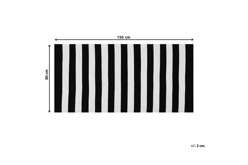 Tavas Ryamatta 80x150 cm - Svart/Vit - Textil & mattor - Mattor - Utomhusmattor - Balkongmatta & altanmatta
