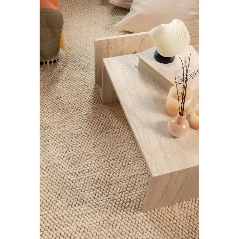 Ullmatta Bubble - 160x230 cm, Creme - Textil & mattor - Mattor - Modern matta - Ullmatta