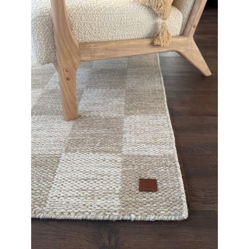 Ullmatta Chessie Kvadrat - 200x200 cm, Linne - Textil & mattor - Mattor - Modern matta - Ullmatta