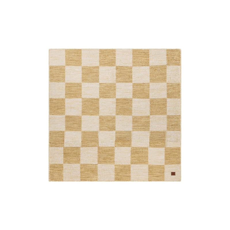 Ullmatta Chessie Kvadrat, 200x200 cm, Ockragul