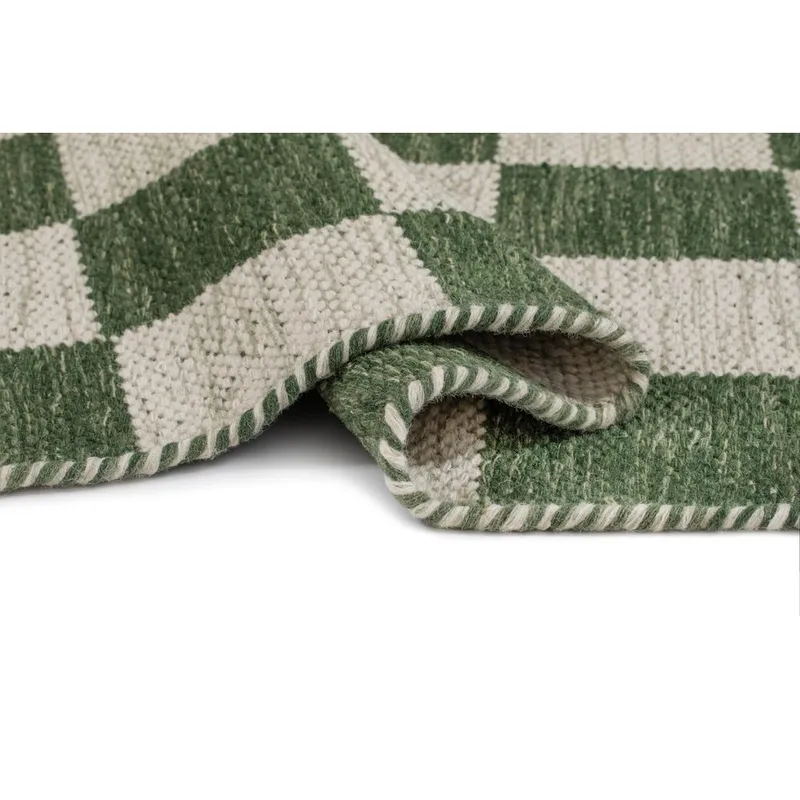 Ullmatta Chessie Kvadrat - 200x200 cm, Smaragdgrön - Textil & mattor - Mattor - Modern matta - Ullmatta