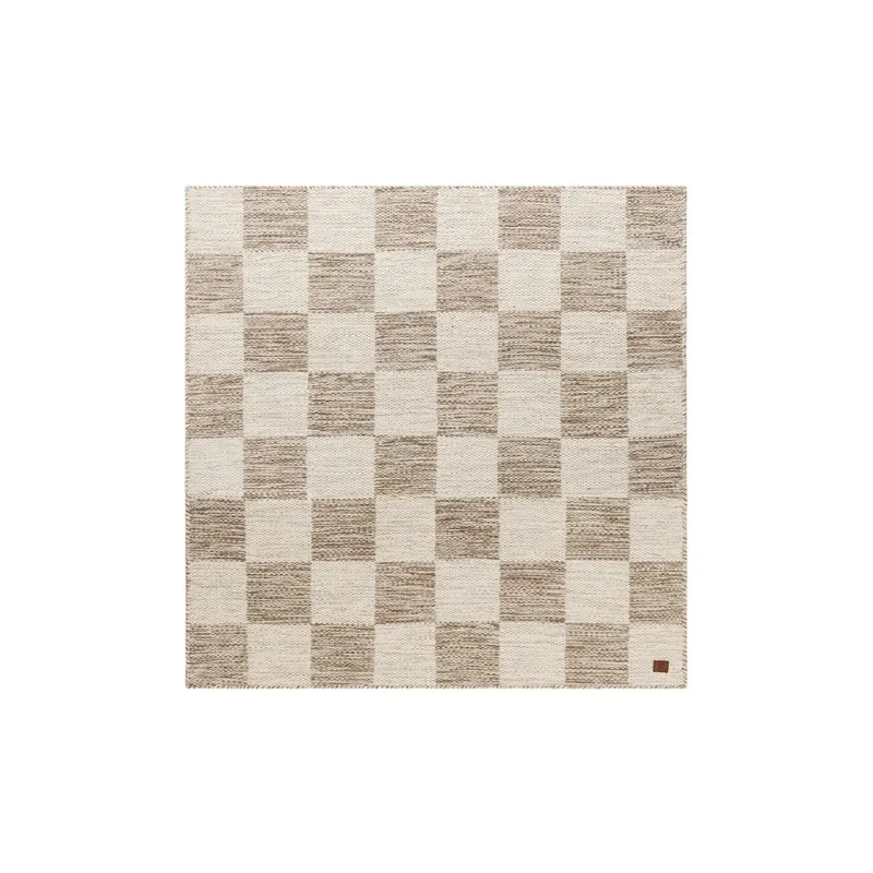 Ullmatta Chessie Kvadrat, 300x300 cm, Mörklinne