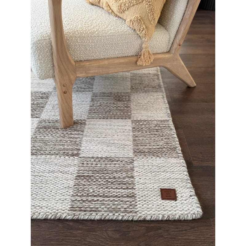 Ullmatta Chessie Kvadrat - 300x300 cm, Mörklinne - Textil & mattor - Mattor - Modern matta - Ullmatta