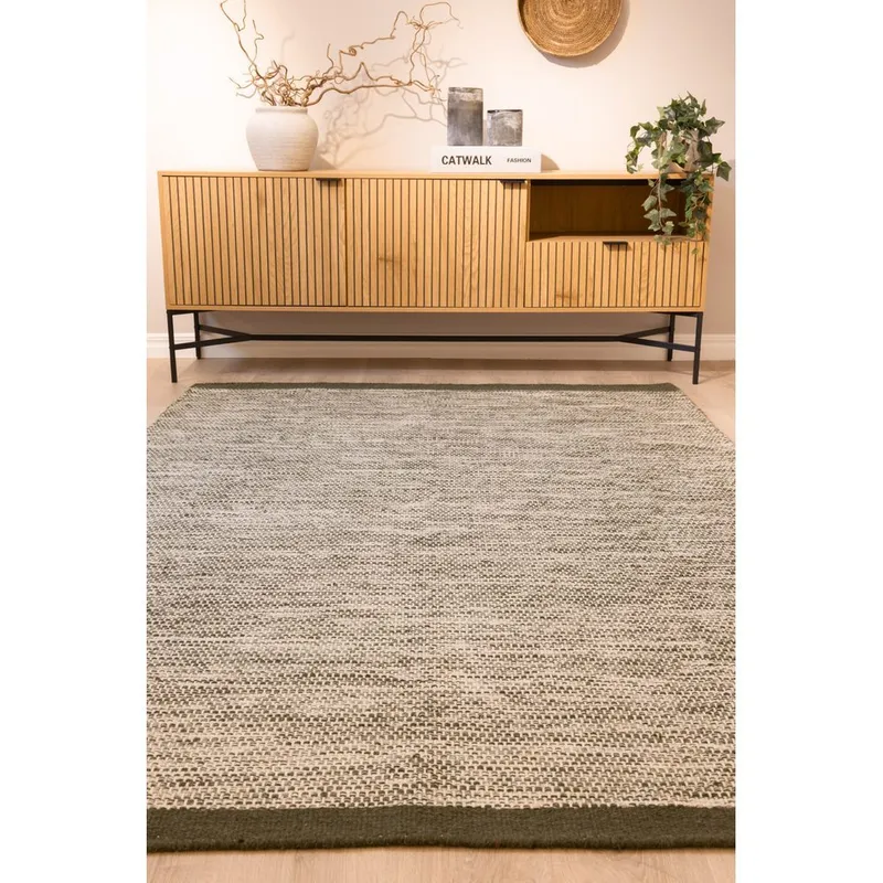 Ullmatta Torsby - 240x340 cm, Olivgrön - Textil & mattor - Mattor - Modern matta - Ullmatta
