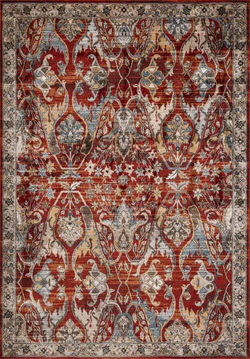 Matta Yelvi 100x150 cm - Röd/Beige - Textil & mattor - Mattor - Orientaliska mattor
