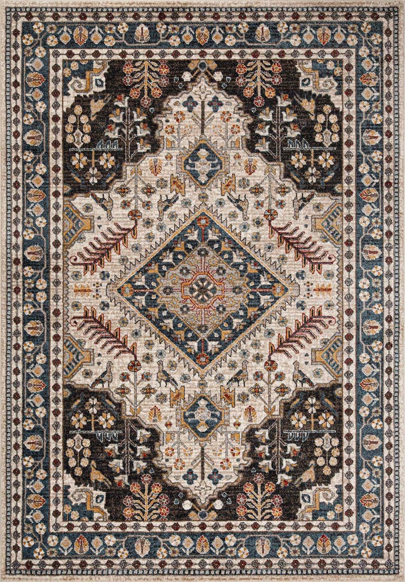 Matta Yelvi 133x190 cm, blå/beige